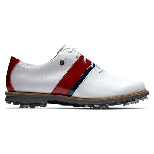 White / Red Patent / Navy Patent Footjoy MyJoys Premiere Series - Traditional Women's Spikeless Golf Shoes | LAINBM594